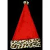 Hat - Santa, Leopard Trim Plus